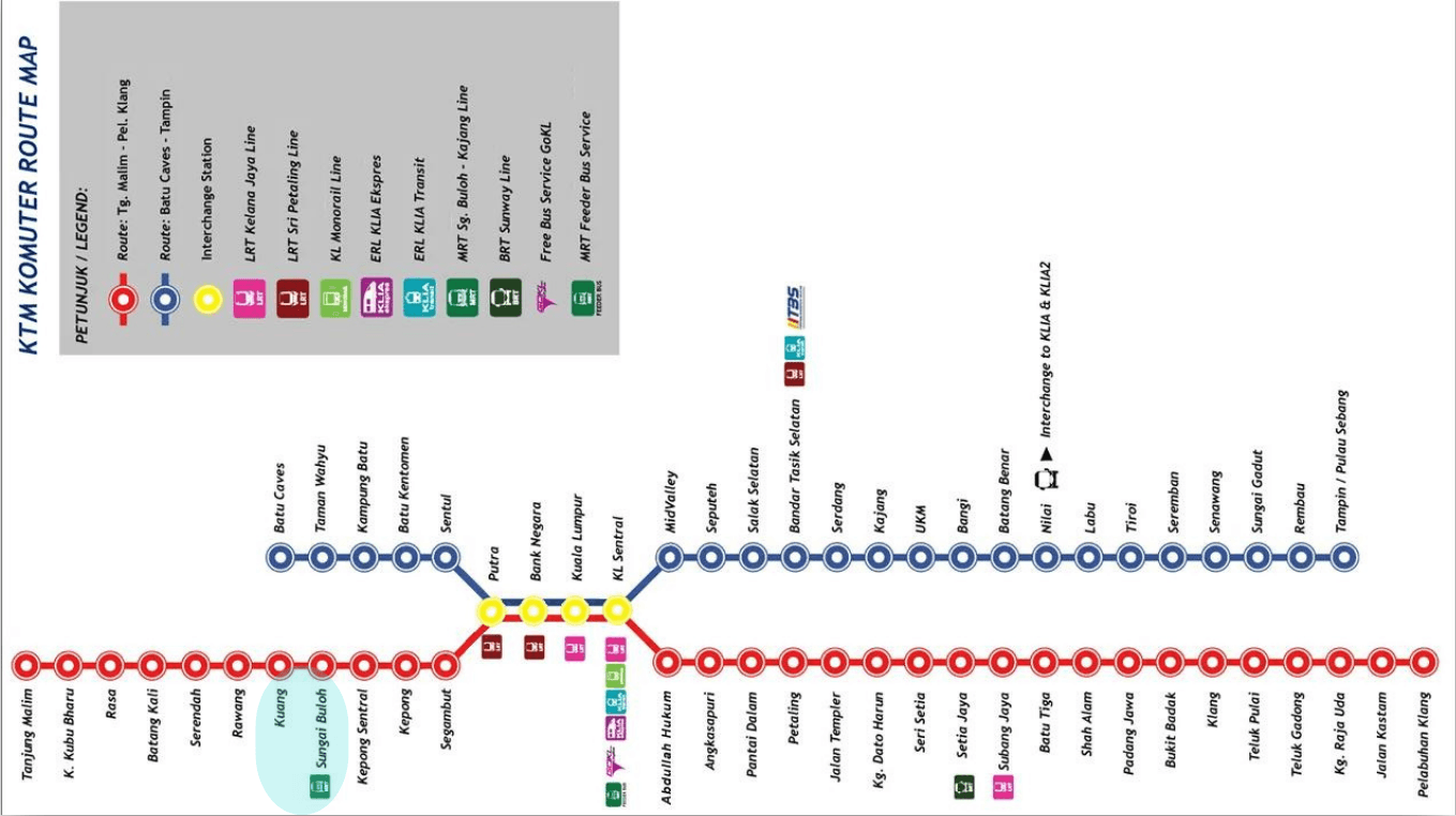 Laluan KTM Komuter Kuang dan Sungai Buloh